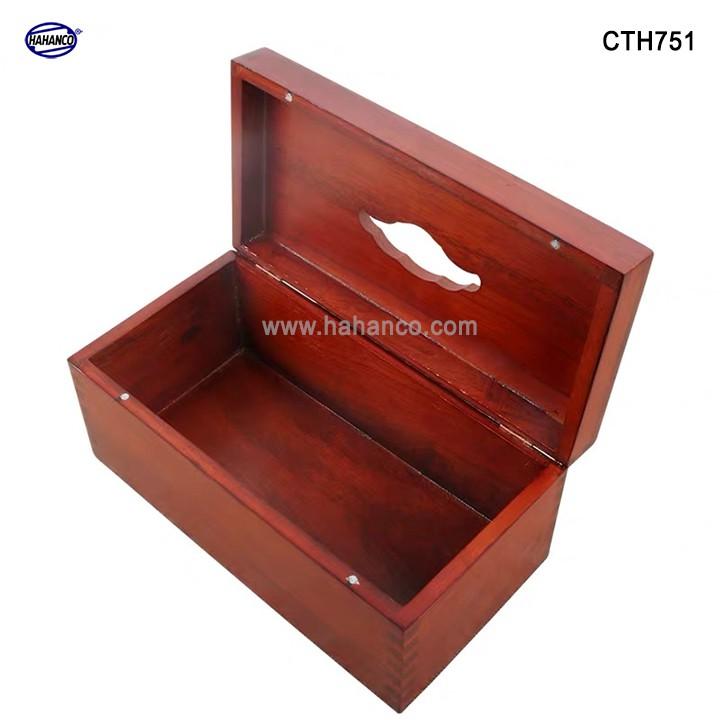 Hộp giấy ăn gỗ Hương, Di Lặc kéo bao tiền, loại to hàng đẹp - CTH751 - HAHANCO