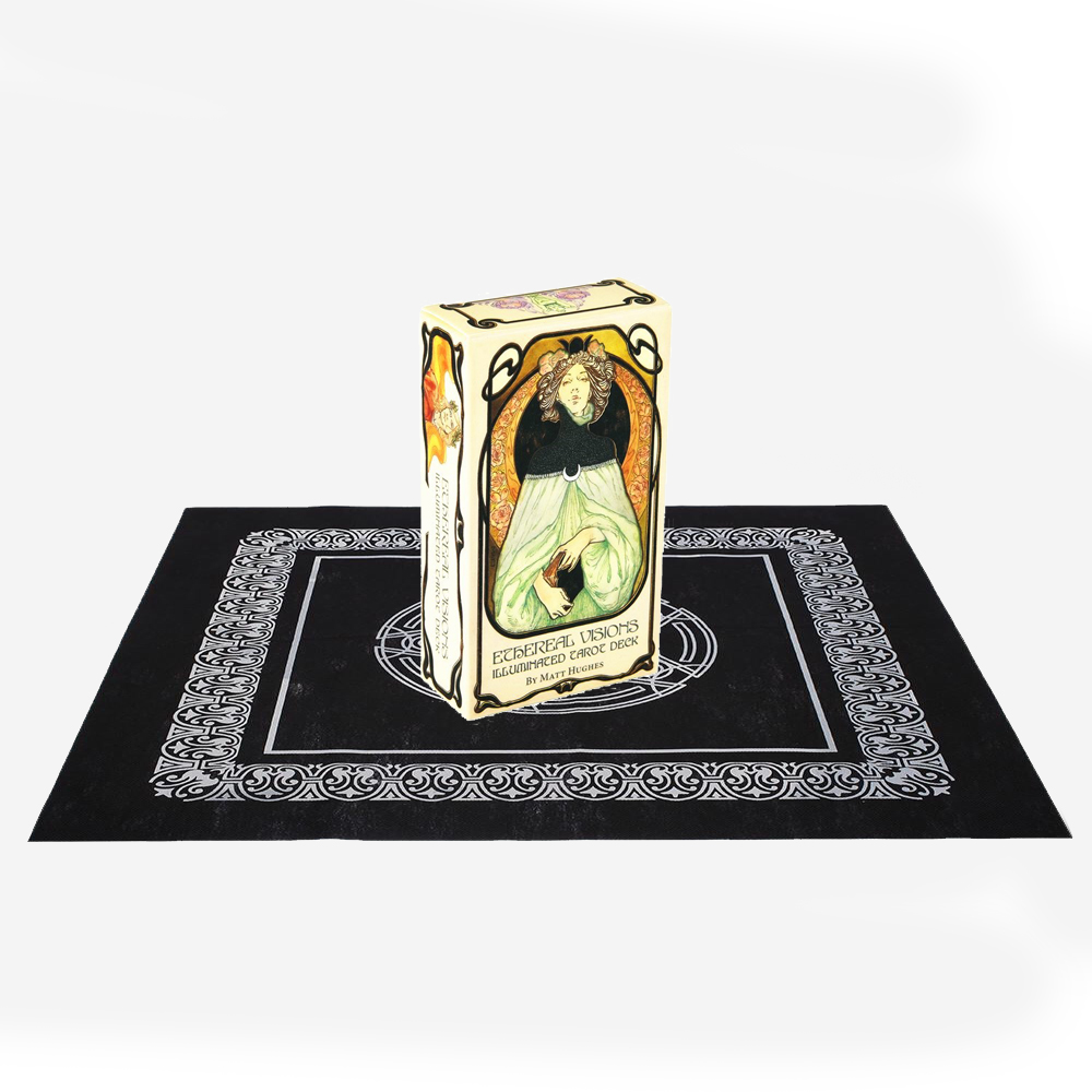 Combo Bộ Bài Bói Tarot Ethereal Visions Illuminated Tarot Deck và Khăn Trải Bàn Tarot