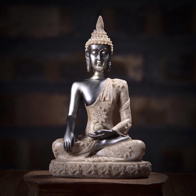 Tượng phật Thái Cát màu bạc trang trí