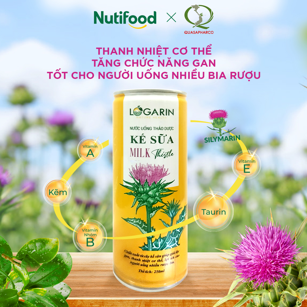 NƯỚC UỐNG KẾ SỮA LOGARIN 250ML NKS250TIA NUTIFOOD