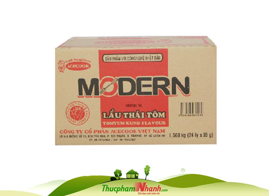 Mì ly Modern vị lẩu thái tôm - Thùng 24 ly