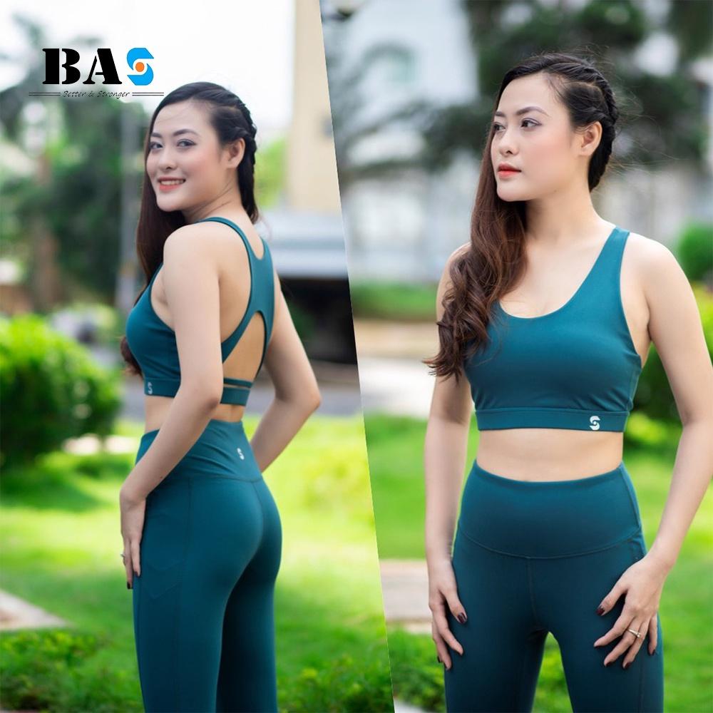 Set thể thao cách điệu tập gym yoga sport bra dáng croptop phối legging nâng mông cạp cao tôn dáng - S40037