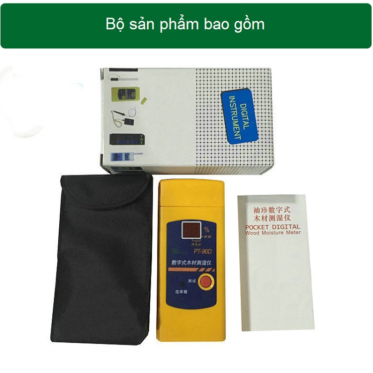 Thiết bị cầm tay đa năng đo độ ẩm gỗ thiết kế nhỏ gọn chuyên dụng trong sản xuất đồ gỗ, nội thất P90D