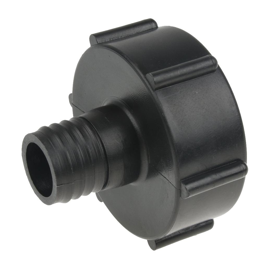 Plastic IBC Tote Valve Adapter, IBC Tank Fitting for Hose - 2 inch Coarse Thread to 1 inch Male Fine Thread, Easy to Install