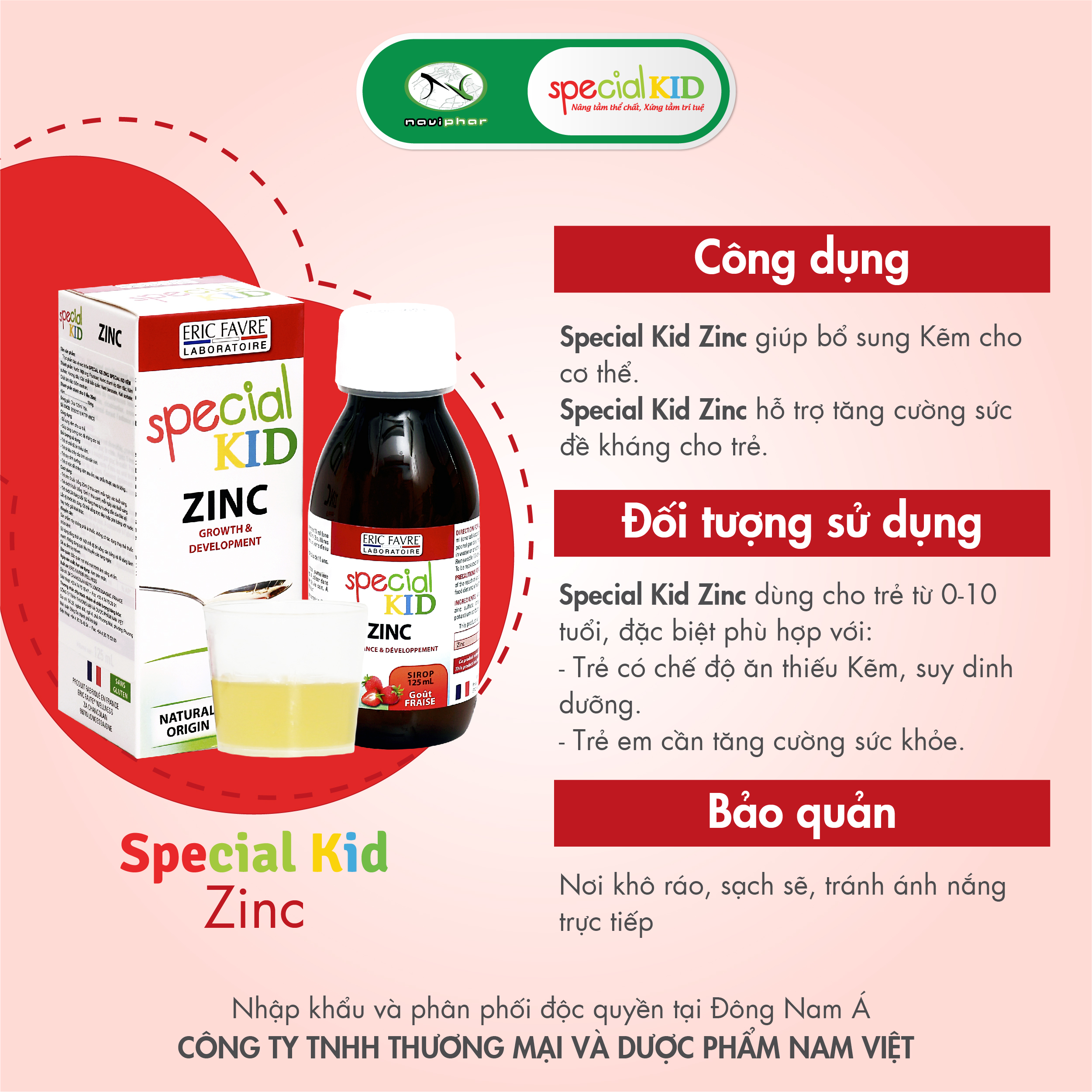 TPBVSK Special Kid Zinc - Bổ sung Kẽm cho cơ thể, hỗ trợ tăng cường sức đề kháng (125ml) [Siro – Nhập khẩu Pháp]