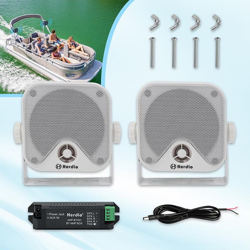 Loa bluetooth di động không dây loa không dây 120W loa xe tải xe tải xe tải xe tải xe tải du lịch Color: white Woofer Size/Full-Range Size: 4inch UK plug  Set Type: Amplifier Sets