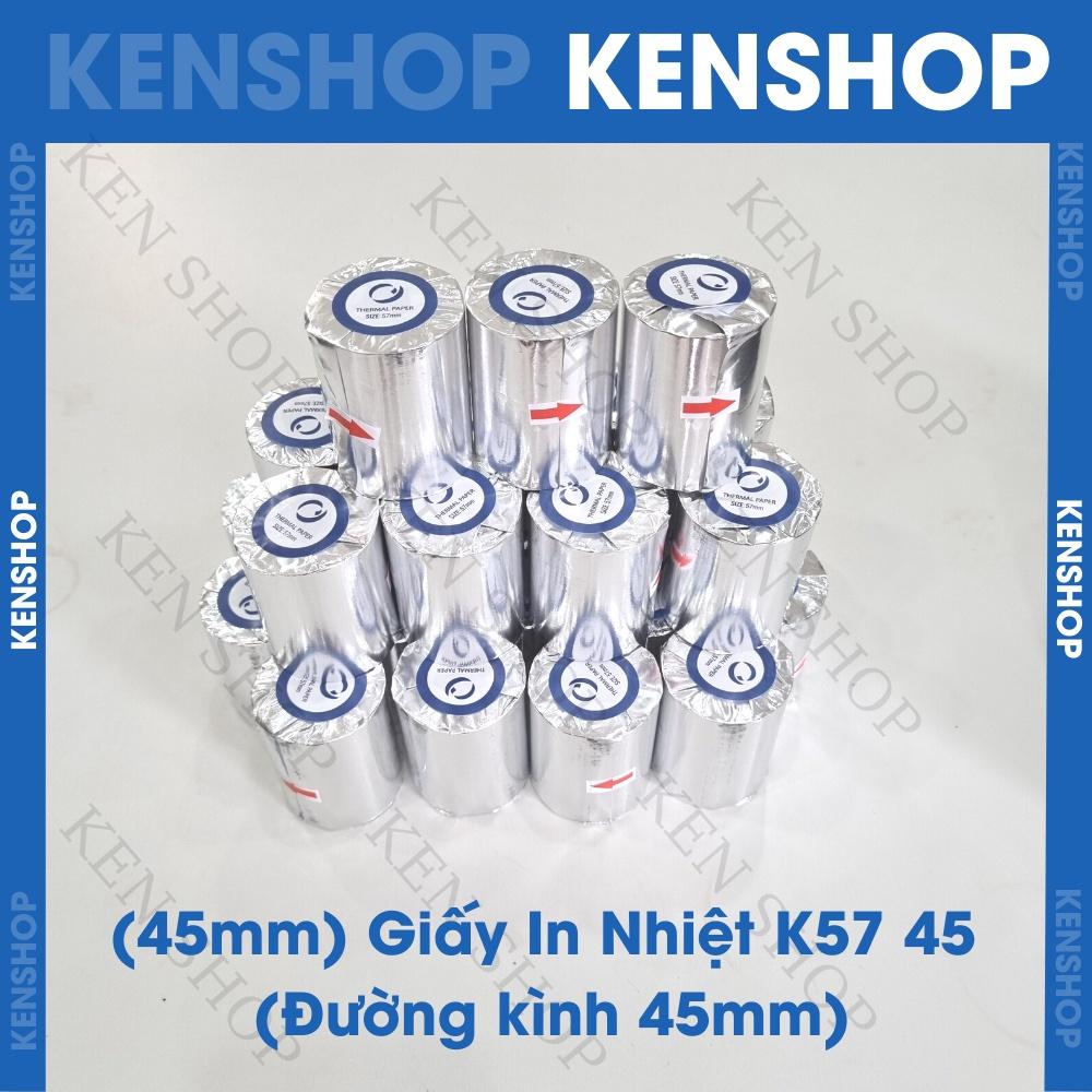 (100 cuộn) Giấy In Bill K57 x45 (57mm) Mực đen Cho máy in bill, giấy in nhiệt k57 - 45