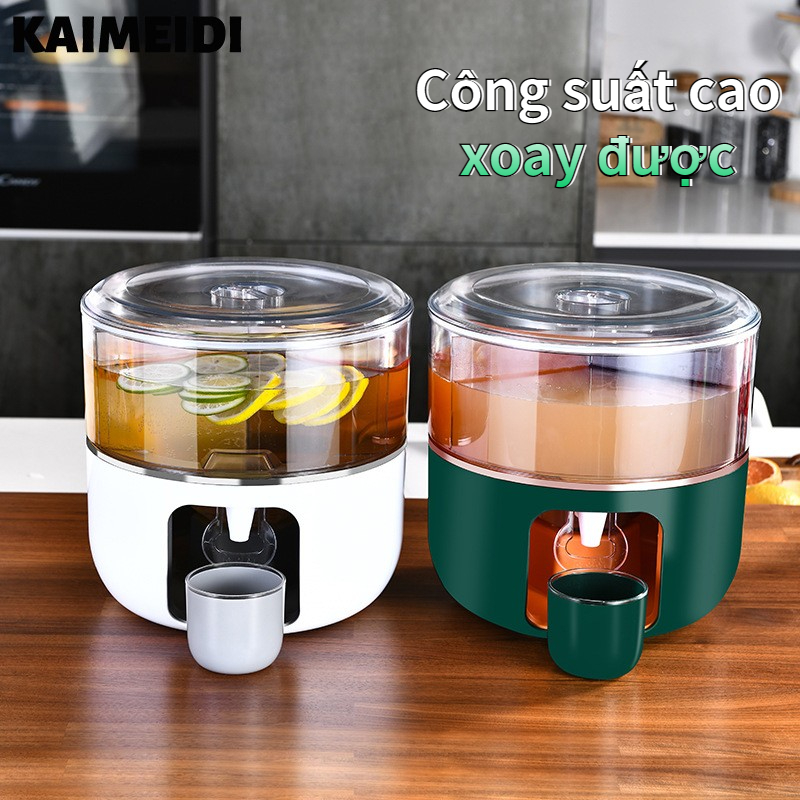 Bình nước 3 ngăn đựng nước pha chế có vòi xoay 360 Beverage Drink Dispensers with Separate ice bucket
