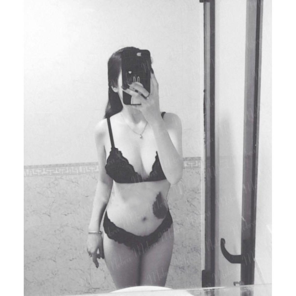Áo bra ren không gọng mút mỏng lông mi đen sexy BLACK PREMIUM thương hiệu Mebra MA011