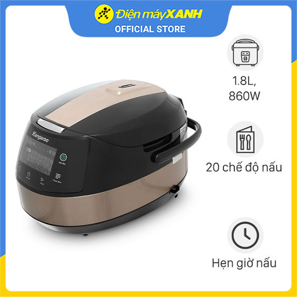 Nồi cơm điện tử Kangaroo 1.8 lít KG18DR8 - Hàng chính hãng