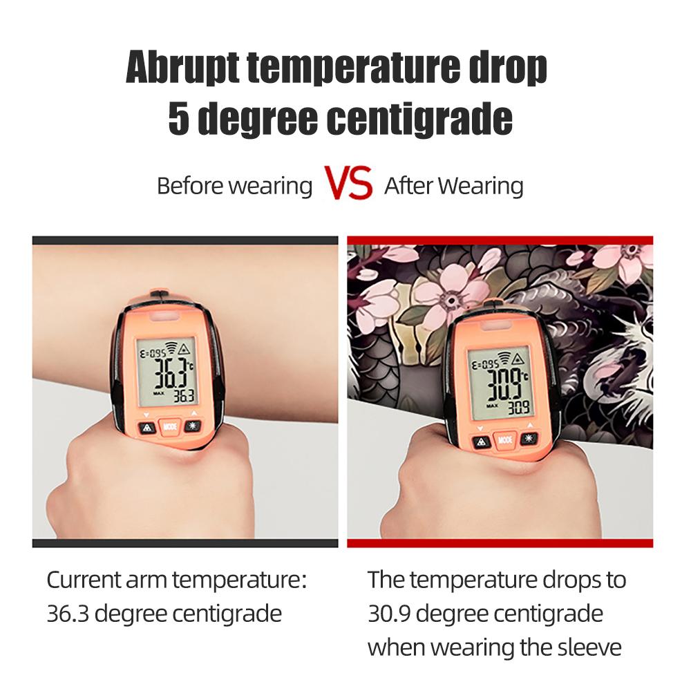 3D Hình Xăm Băng Vải Chạy Cánh Tay Tay UV UPF50 Bảo Vệ Thoáng Khí Thể Thao Đi Xe Đạp Cho Nam Nữ Bao Tay Color: BT13