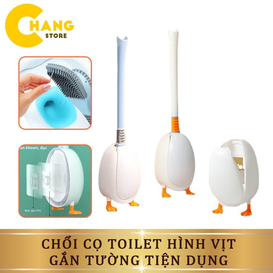 Chổi Cọ Toilet Hình Vịt - Bàn Chải Bồn Cầu Gắn Tường Đa Năng Chất Liệu Sillicon Siêu Mềm