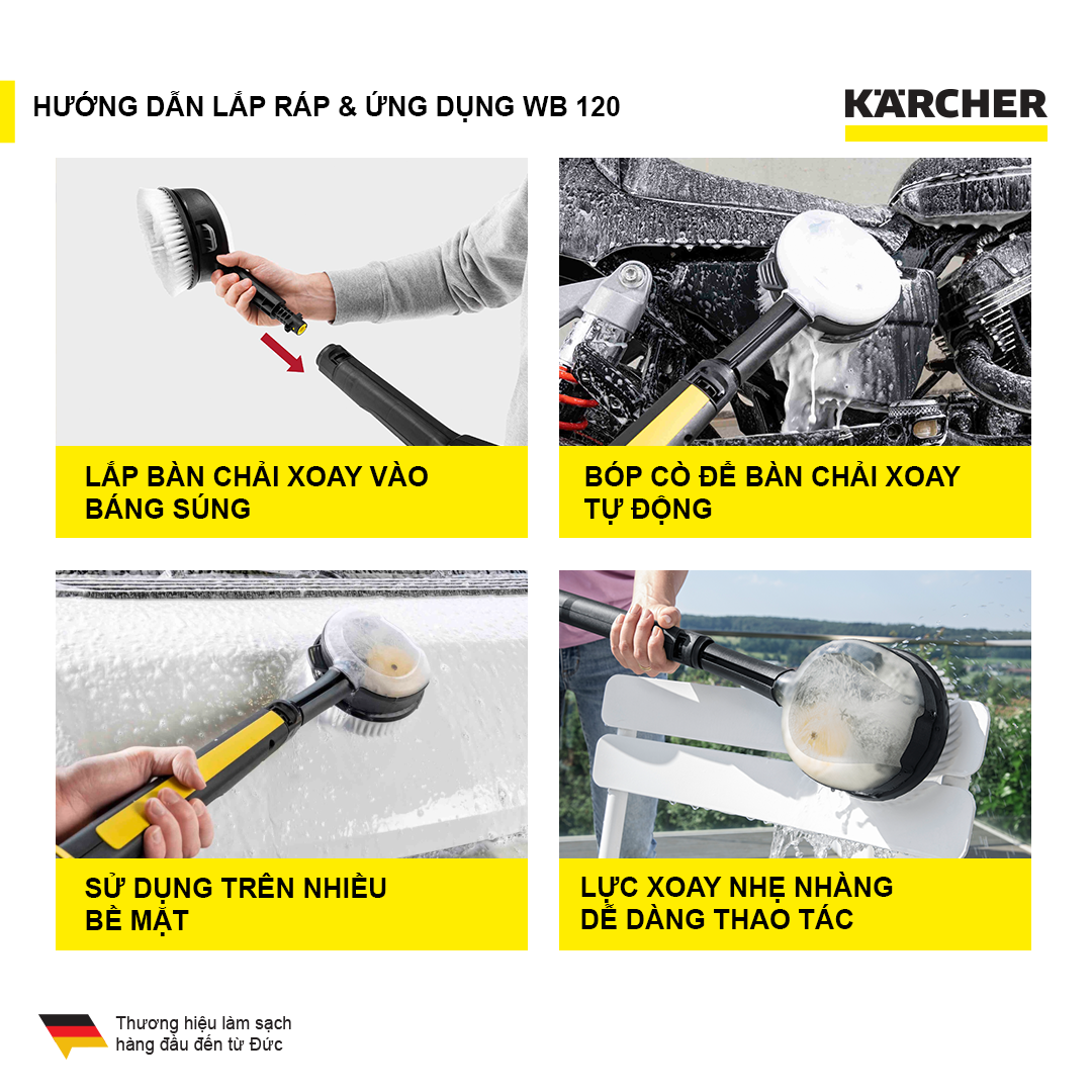 Máy phun rửa áp lực cao Karcher K 4 Power Control Car động cơ từ