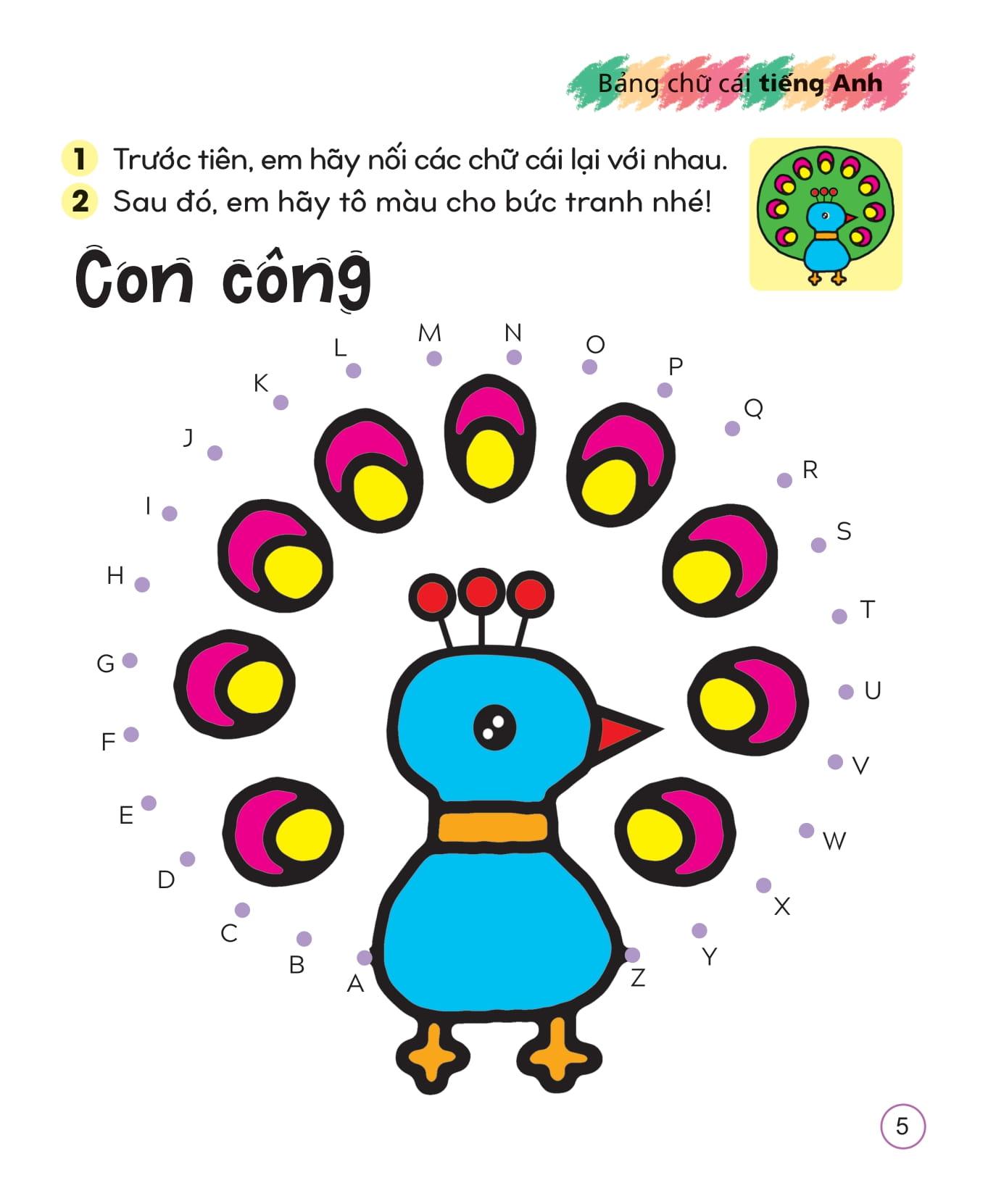 Sách - Bộ Sách Tô Màu Sáng Tạo - Bé Học Chữ Cái Và Con Số (Túi 5 Tập)