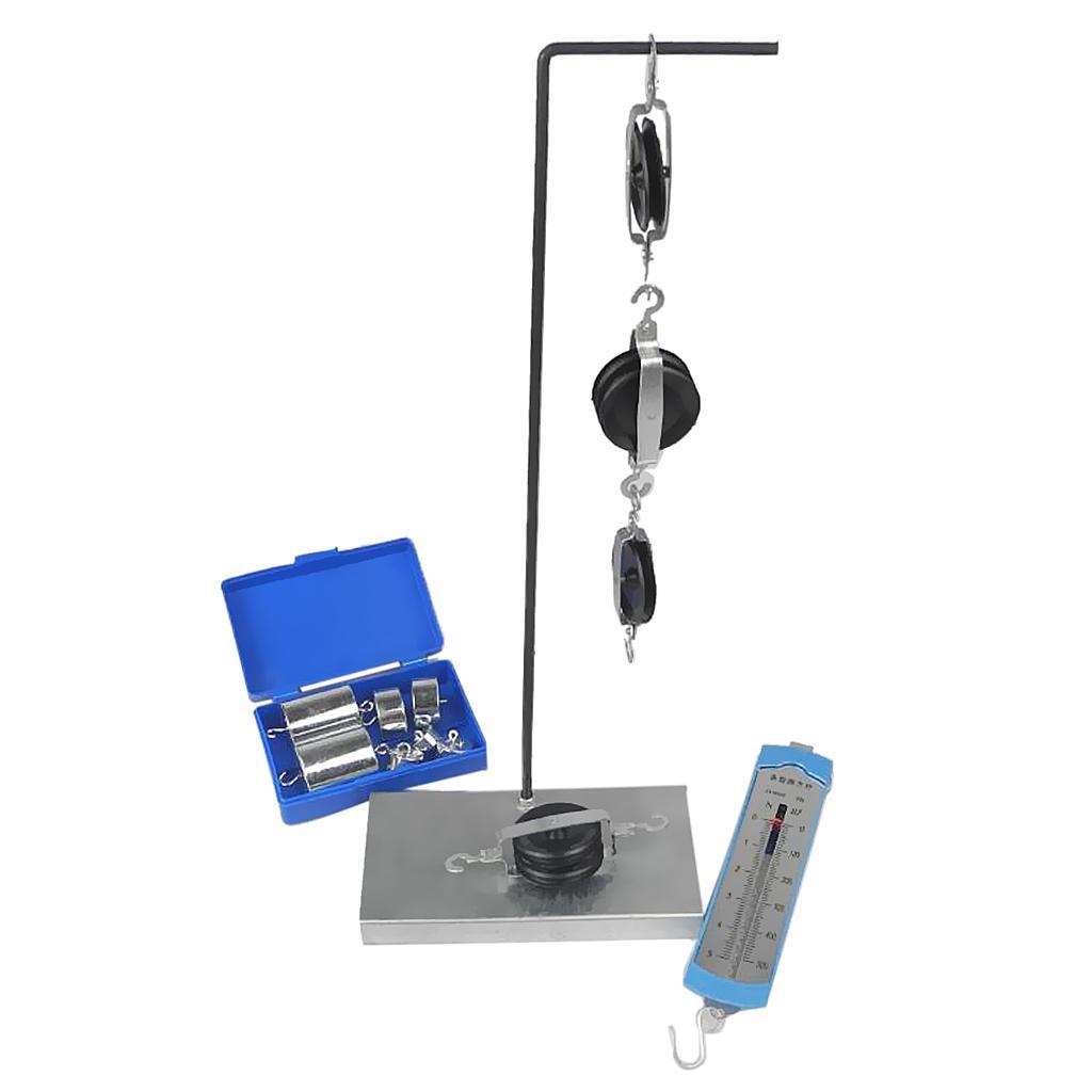 Simple Machine Pulley Unit Block & Tackle Kit Physics Teaching Training Aid, Pull the dynamometer to simulate certain forces as your strength
