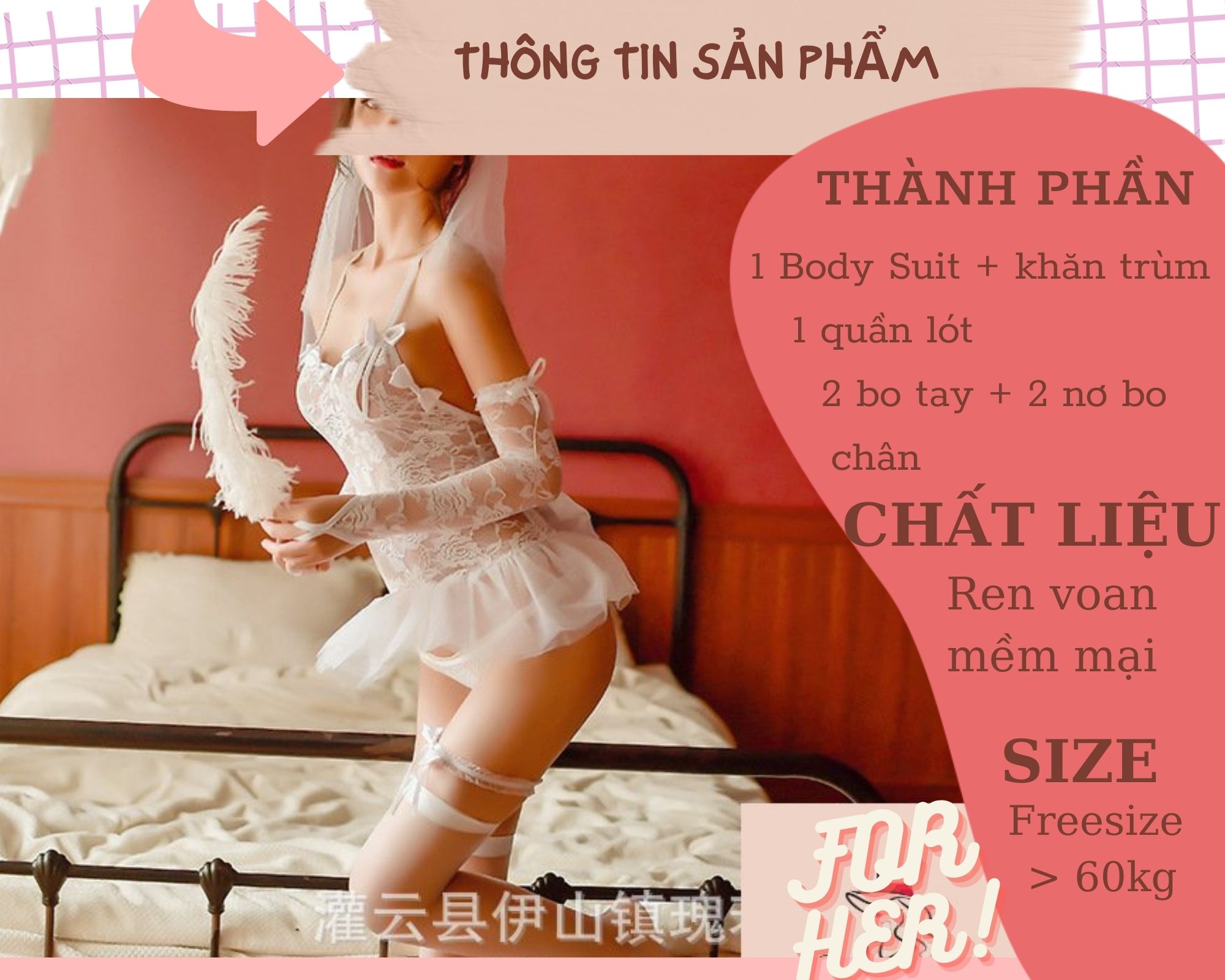 Váy ngủ cosplay cô dâu gợi cảm sexy