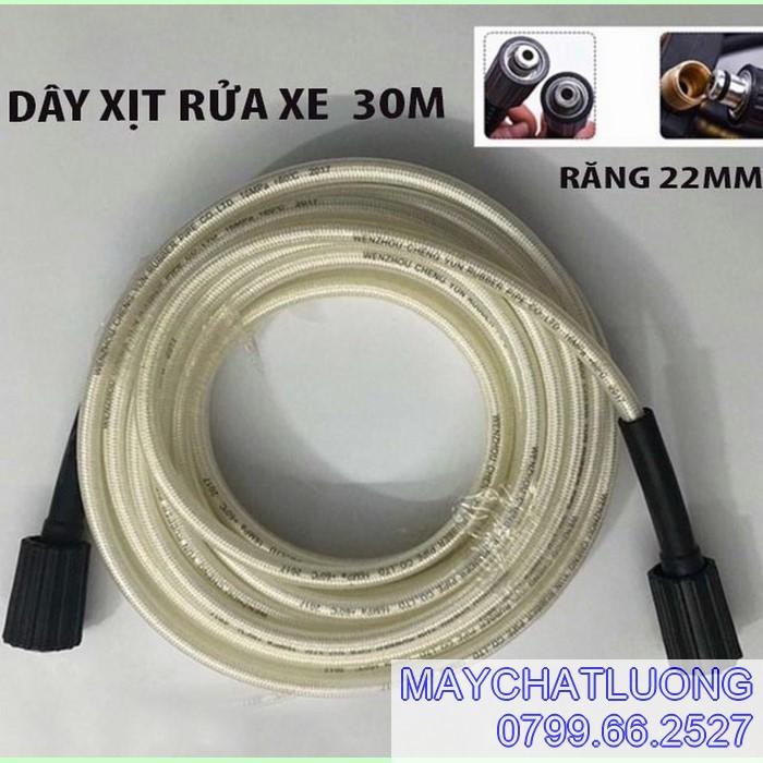 DÂY XỊT RỬA XE CAO ÁP 30 MÉT- TRẮNG