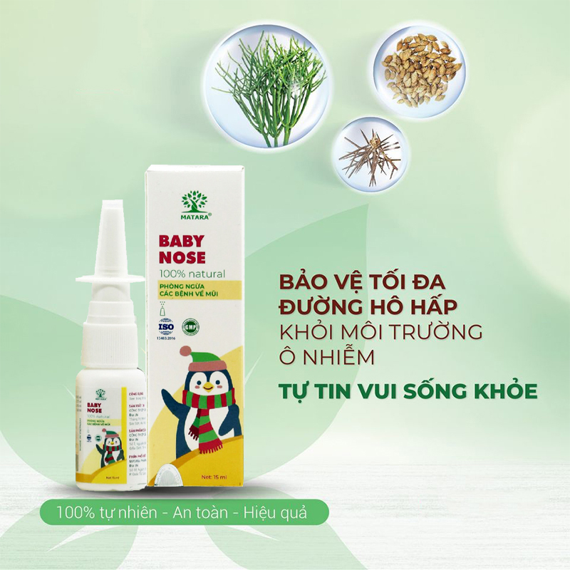 Combo xịt mũi viêm xoang cho đại gia đình, 2 Matara Happy Nose và 2 Matara Baby Nose. Dứt điểm các triệu trứng liên quan đến đường hô hấp. An toàn tuyệt đối khi sử dụng