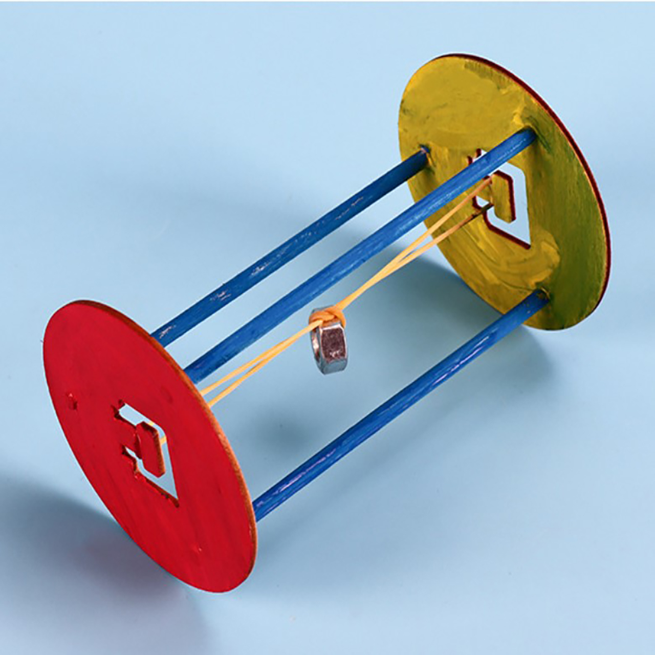 Đồ chơi trẻ em S30 thông minh sáng tạo STEM mô hình lắp ráp con lăn hooke, bánh lăn ma thuật bằng gỗ