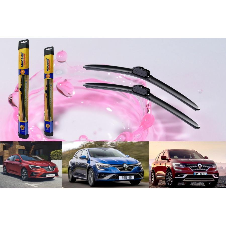 Bộ sản phẩm cần gạt nước mưa ô tô Nano Silicon Macsim cho xe Renault Koleo 2009-2016