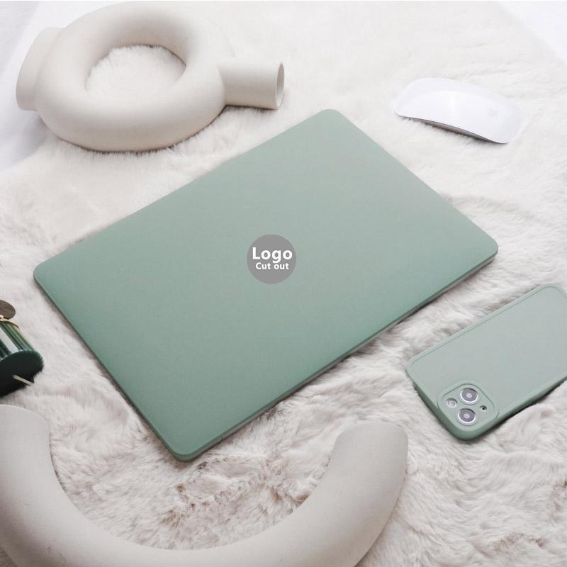 Vỏ Bảo Vệ Bàn Phím Cứng Màu Đậu Xanh Lá 2020 2021 2022 Air M1 M2 A2337 A2338 A2442 Cho Macbook pro