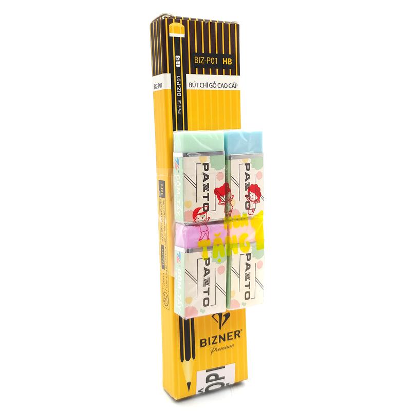 Hộp 10 Bút Chì Gỗ HB Cao Cấp Bizner BIZ-P01