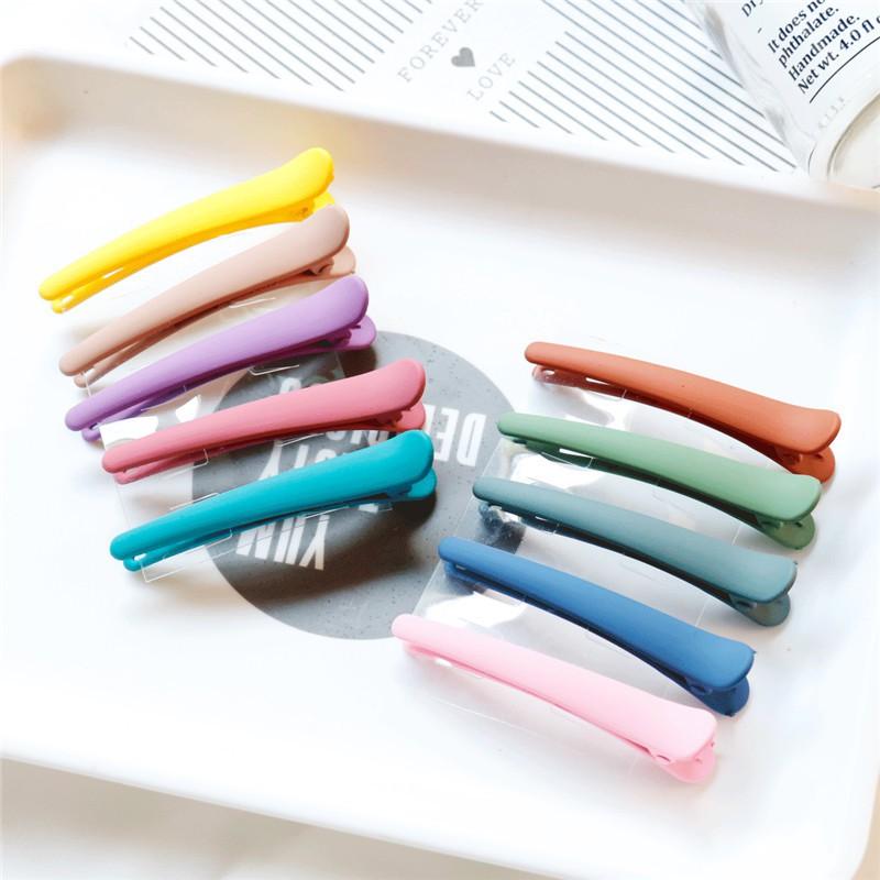 Kẹp Tóc Bấm Mỏ Vịt Màu Pastel Hàn Quốc 7.5CM (Màu Ngẫu Nhiên)