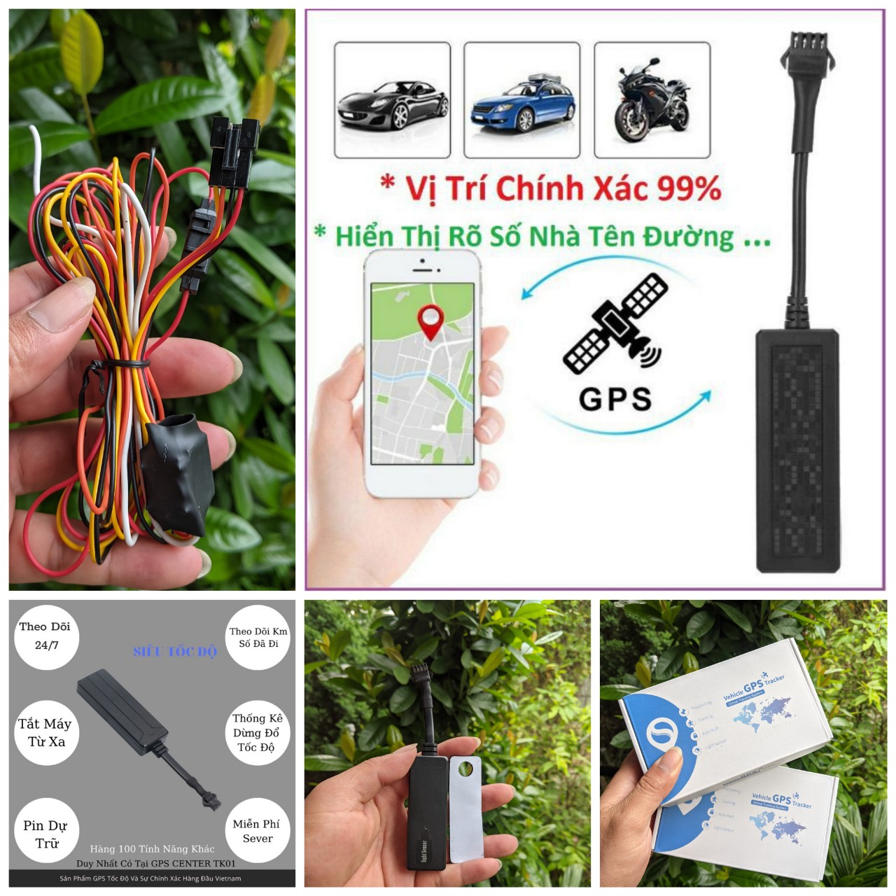 Bộ định vị chống trộm giám sát xe máy ô tô GPS theo dõi hành trình- Miễn phí phần mềm trọn đời mẫu mới loại tốt