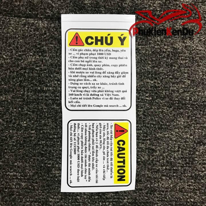 TEM CẢNH BÁO HÀI HƯỚC COMBO 4 TẤM