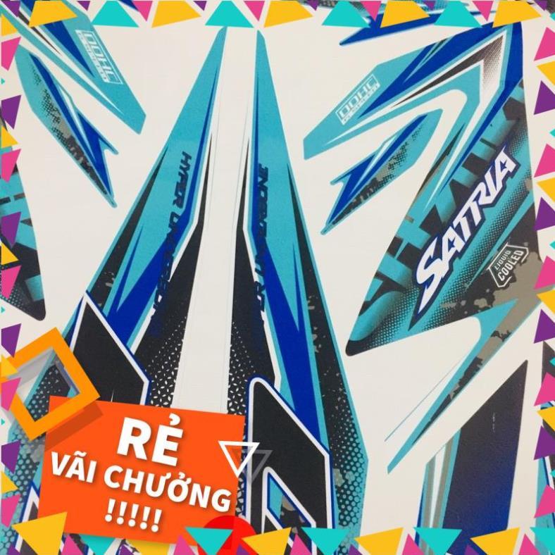 Tem rời Satria xe xanh ngọc - mẫu mới 2021