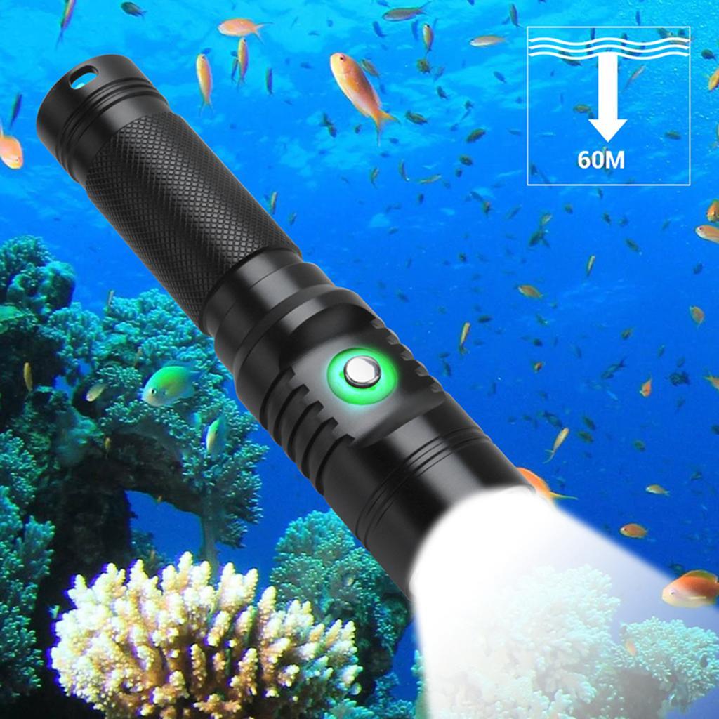 Underwater Diving  Waterproof Dive  Flashlight