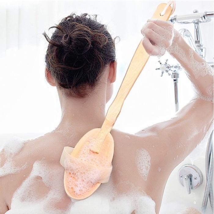 Cây Cọ Lưng Da Khô, Tẩy Da Chết Body, Bàn Chải Chà Lưng Da Khi Tắm Massage Body Cực Đã - Loại Tháo Rời AOE1027