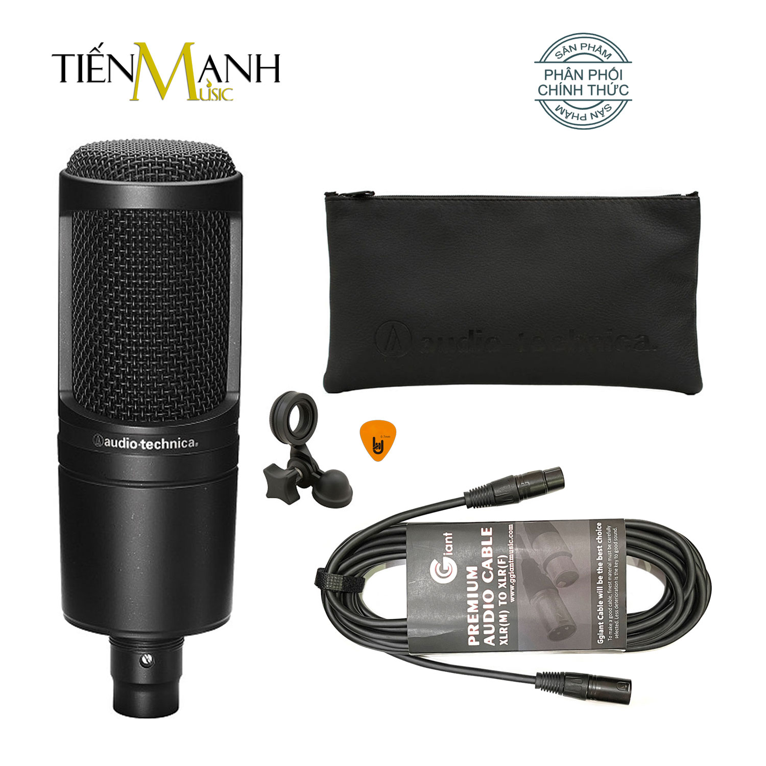 Micro AT2020 Audio Technica Mic Condenser Thu Âm Phòng Studio, Microphone Cardioid AT-2020 Hàng Chính Hãng