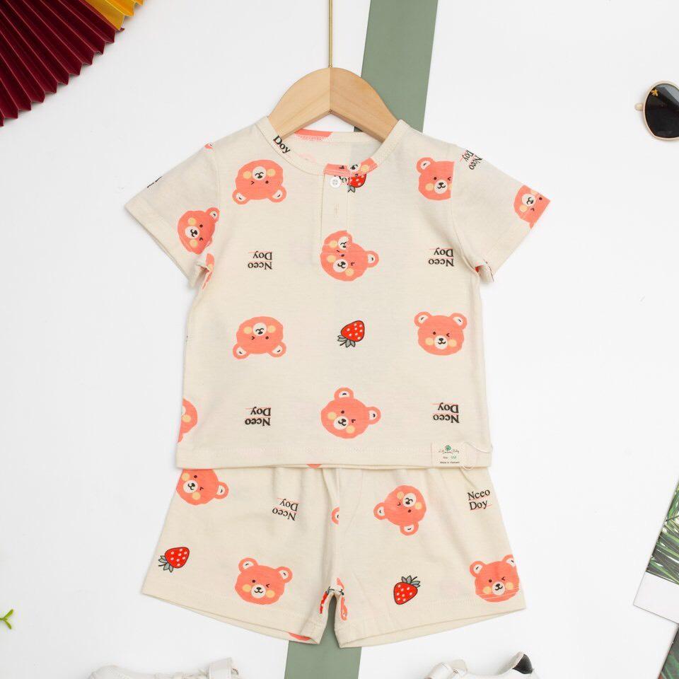 Bộ Sơ Sinh 2 Cúc Ngắn Tay Bé Gái BSS2302 Thương Hiệu Litibaby Size 9M-36M,Từ 7-15kg