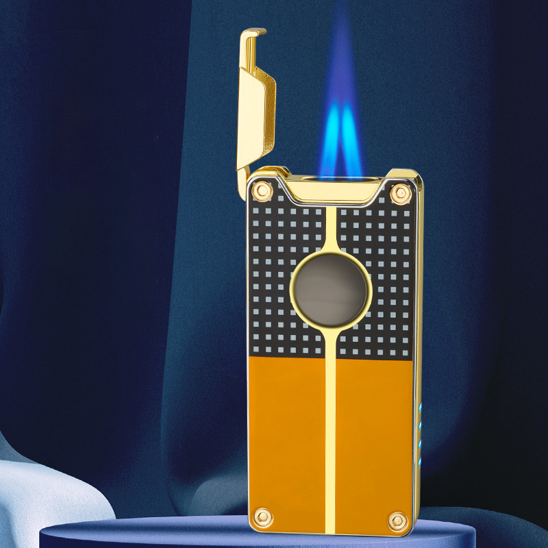 Vỏ Hột Quẹt Bật Lửa Gas  COB-180 Khò 2 Tia Mạnh Mẽ Đánh Điện Bằng Pin Sạc Nhiều Lần - Nhiều Màu