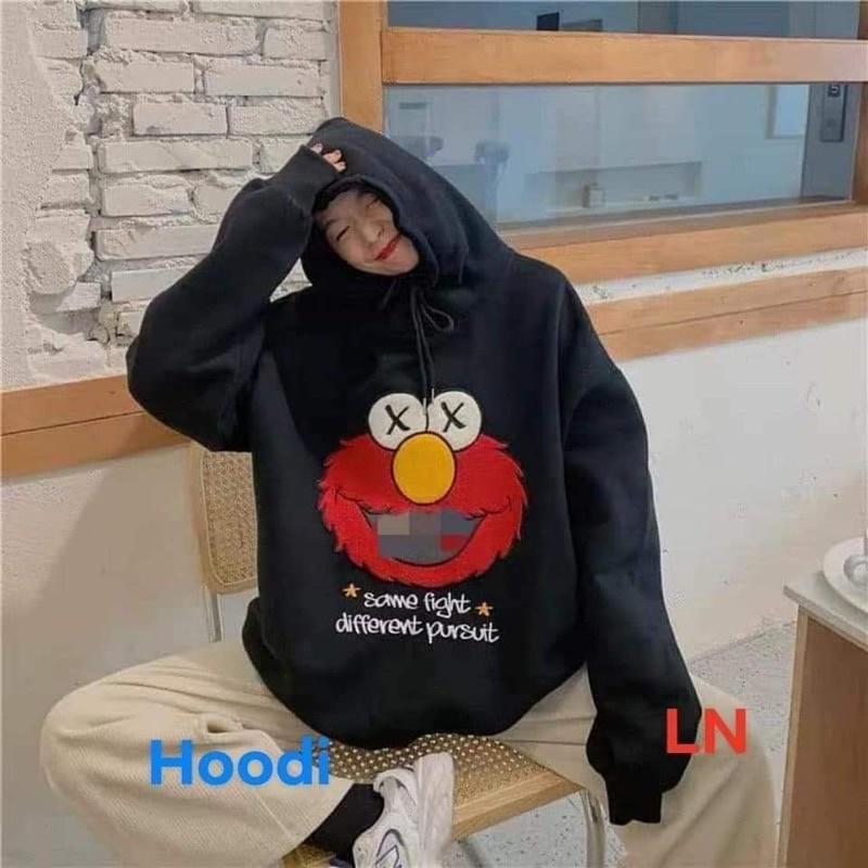 Áo hoodie mặt hoạt hình đỏ DA6