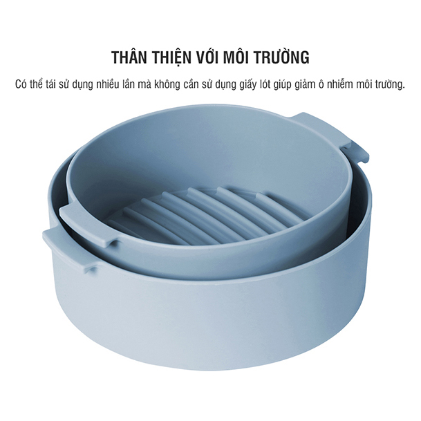 Khay Silicone Dành Cho Nồi Chiên Không Dầu Và Lò Vi Sóng Lock&amp;amp;Lock CKB002PIK - Màu