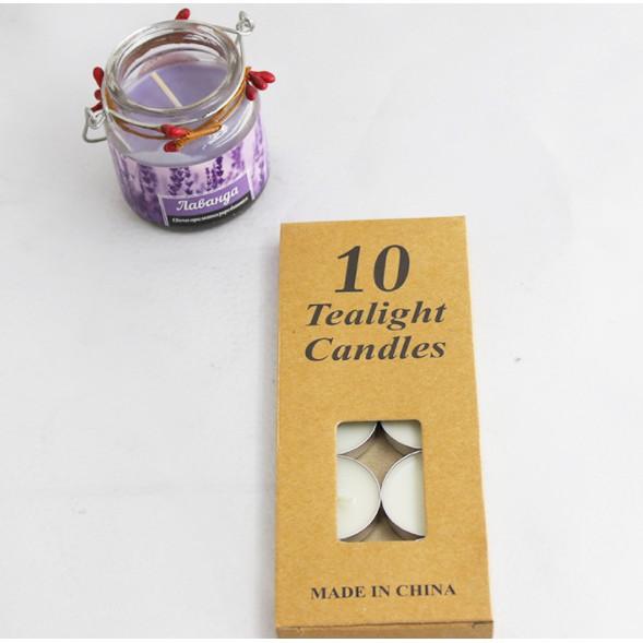 Nến viên Bơ Tealight 2h(hộp 10 nến)4 màu