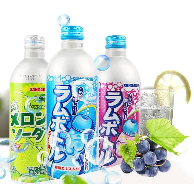 Nước Soda Sangaria 500g có ga 3 vị nội địa Nhật Bản