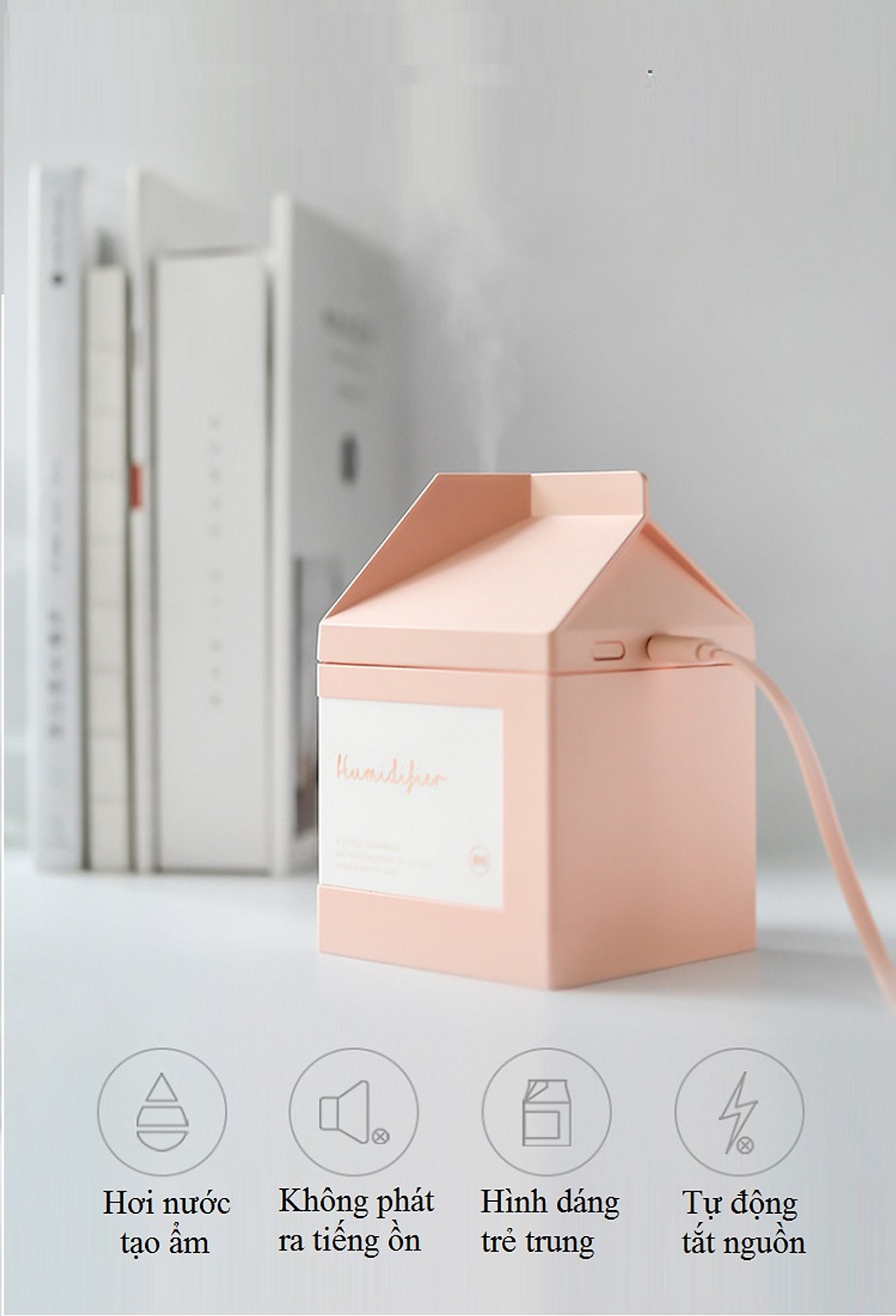 Máy phun sương tạo ẩm cho không khí mini cao cấp V1 chuyên dùng cho dân văn phòng