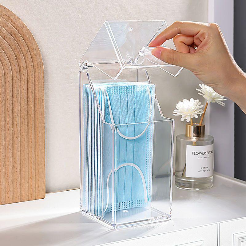 Hộp Đựng Khẩu Trang Trong Suốt Cỡ Lớn Chống Bụi Tiện Dụng
