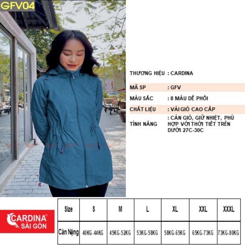 Áo Khoác Gió Nữ Dáng Dài ̀ ̀ Chất Liệu Vân Xước 2 Lớp Cao Cấp Cản Gió Chống Nước Chống Nắng Nhẹ Mã GFV