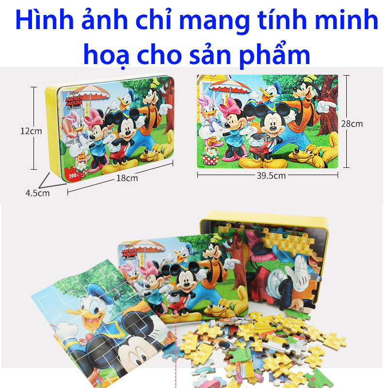 Tranh ghép hình cho bé 200 mảnh gỗ 3D200