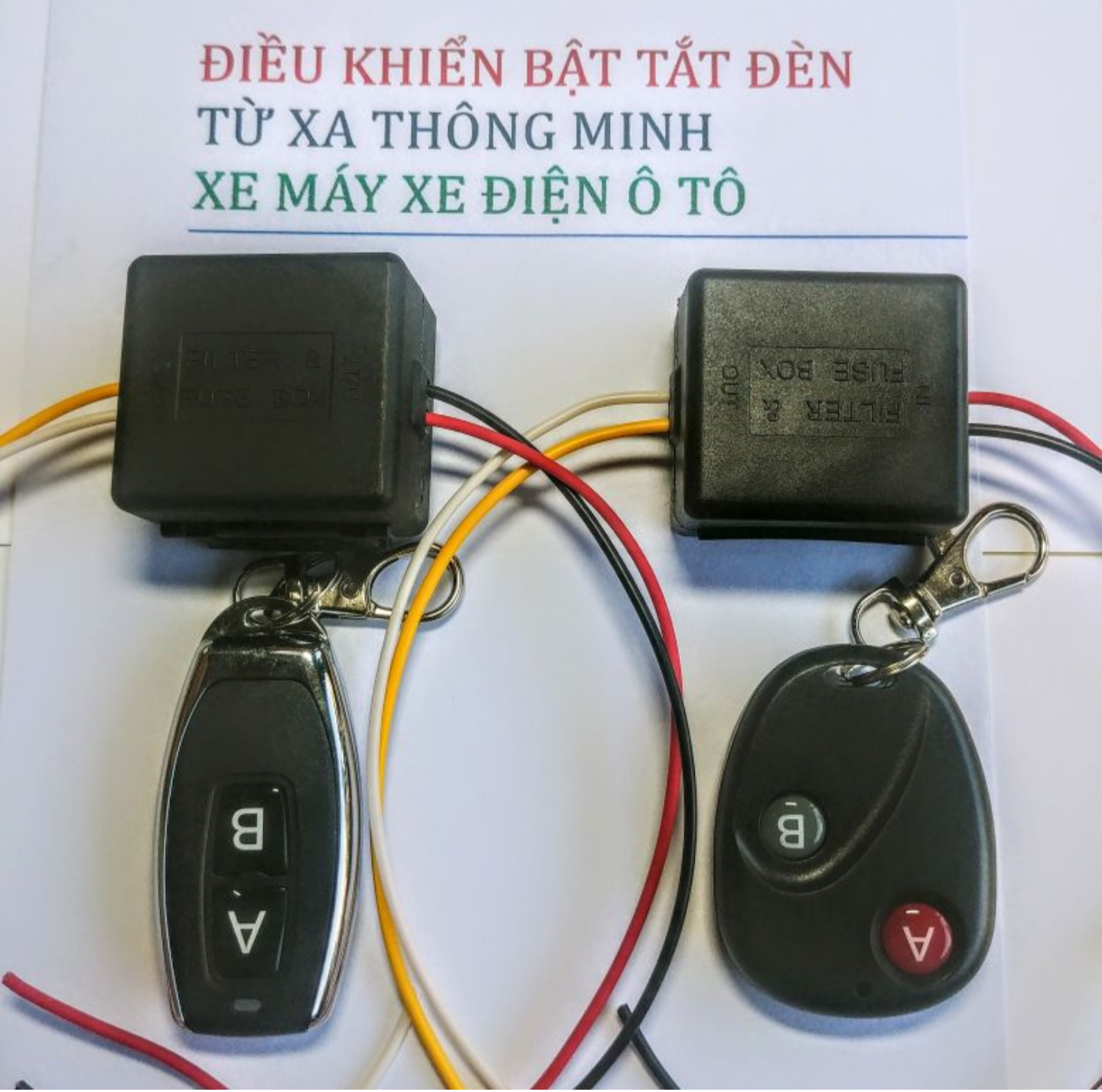 1 BỘ ĐIỀU KHIỂN TỪ XA BẬT TẮT ĐÈN LÀM CHỐNG TRỘM HAY TÌM XE LẮP XE MÁY XE ĐẠP ĐIỆN CÁC THIẾT BỊ ĐIỆN KHÁC TIỆN DỤNG MẪU MỚI HÀNG CAO CẤP