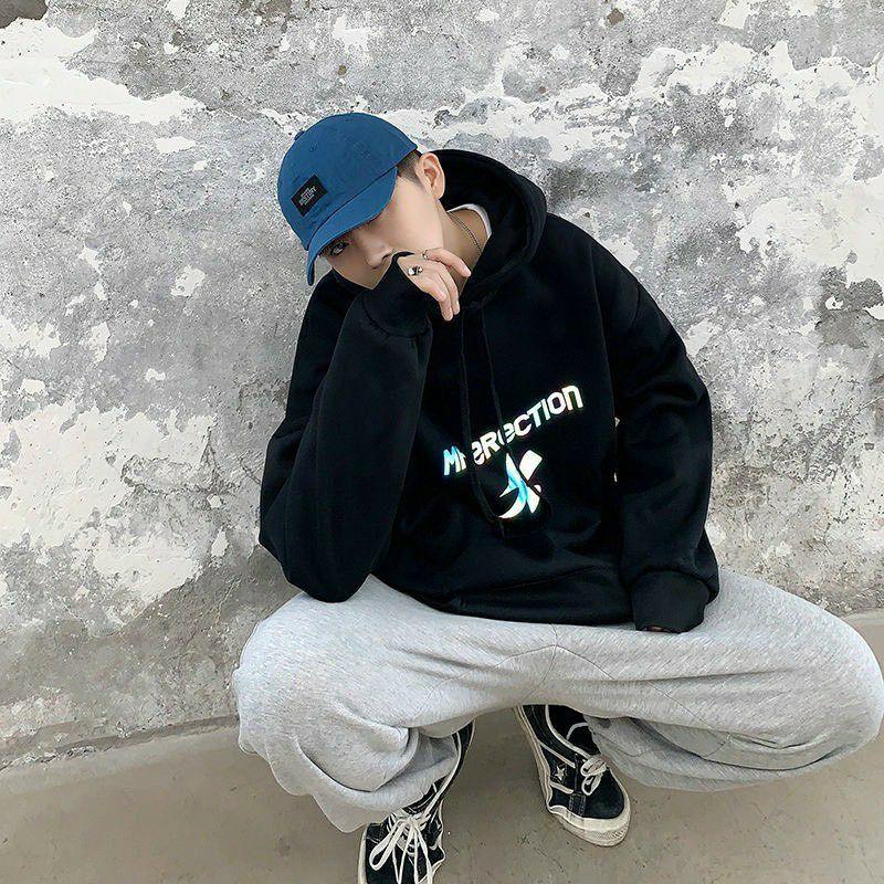 Áo khoác hoodie phản quang unisex, áo khoác cặp đôi nam nữ 3 màu trắng, đen, xanh