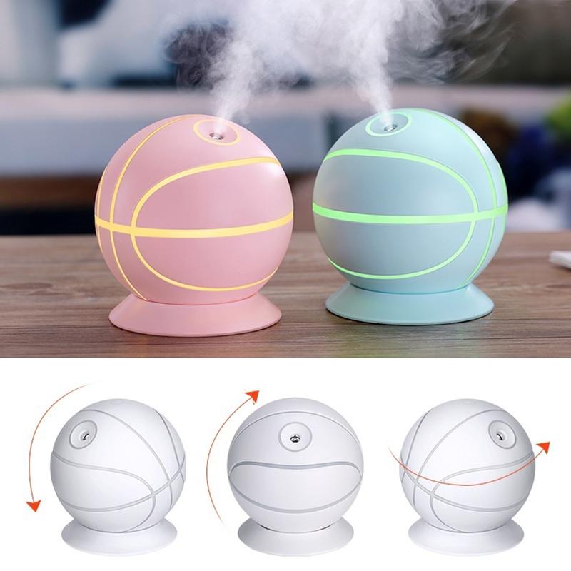 240Ml USB Bóng Rổ Mini Máy Tạo Độ Ẩm Không Khí Siêu Âm Thanh Nhà Cool Mist Hương Thơm Không Khí Máy Khuếch Tán Tinh Dầu LED Đèn Phòng Ngủ Im Lặng Phun Sương Tạo Ẩm Hình Ếch Con