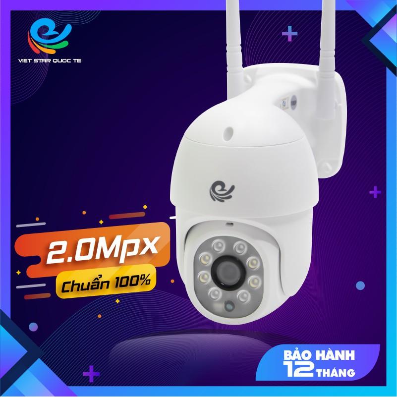 Camera Ip Ngoài Trời Xoay Việt Star Quốc Tế 2.0Mp FullHD 1080P, Ban Đêm Có Màu - Hàng Chính Hãng