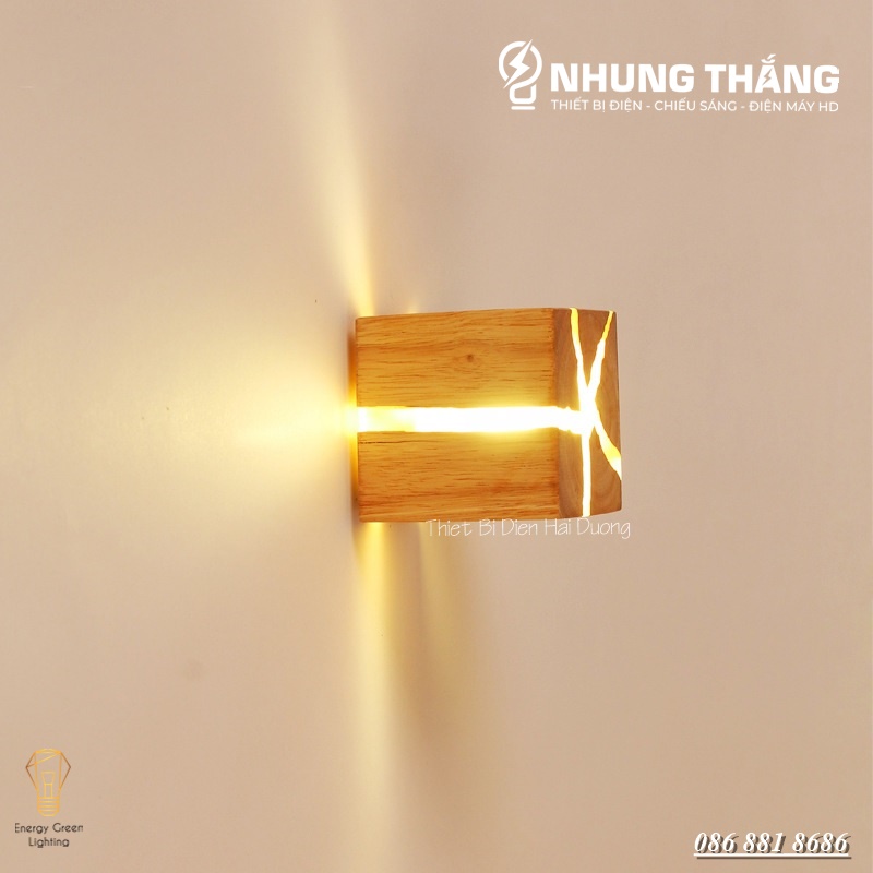 Đèn Tường Gỗ Nứt Tự Nhiên TN172 - Phong Cách Bắc Âu Độc Đáo - Trang Trí Trong Nhà , Cầu Thang , Hành Lang - Có Video