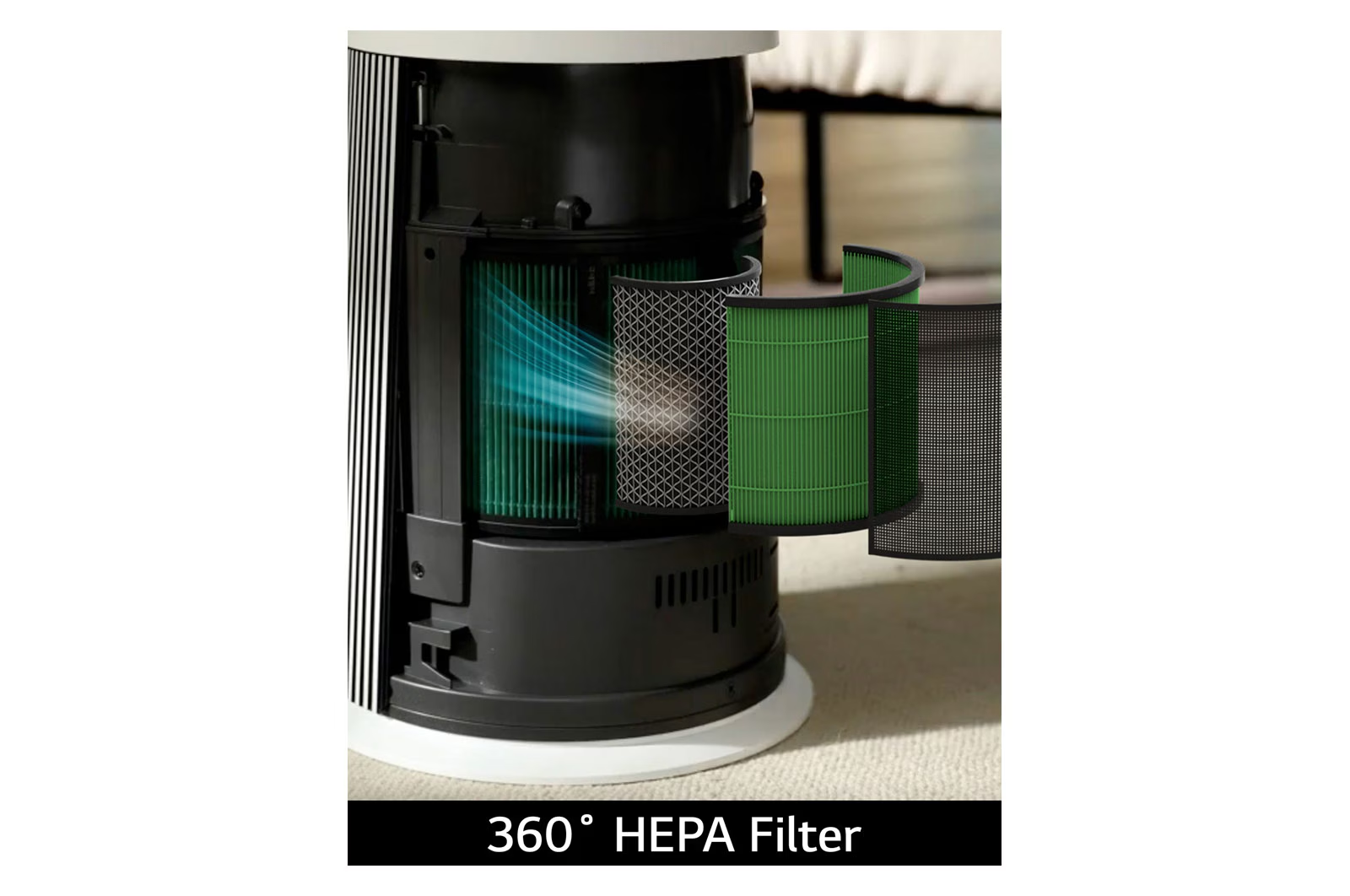 [Chỉ giao Miền Bắc/Nam] Máy lọc khí LG PuriCare AeroFurniture Công nghệ UV nano Màu trắng - AS20GPWU0.ABAE - Hàng Chính Hãng