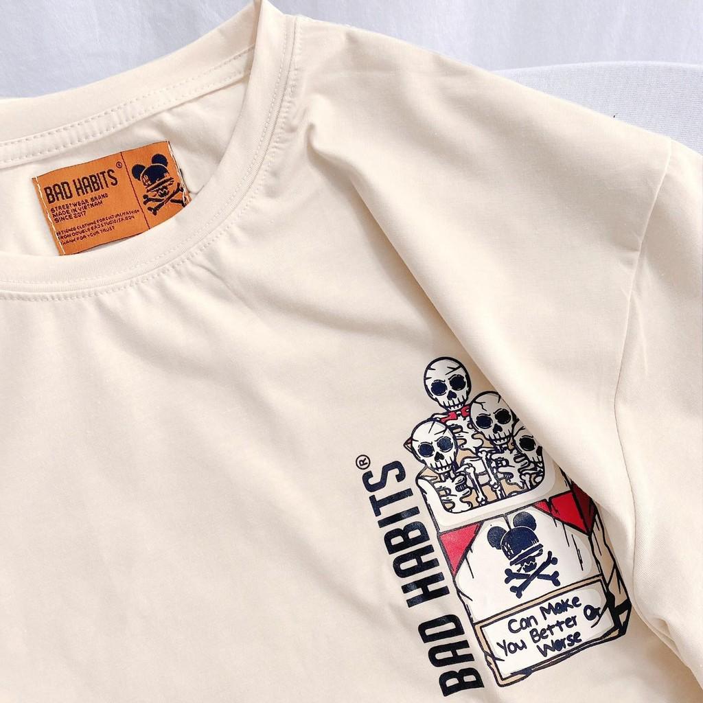 Áo thun Bad Habits Tobacco Áo form rộng tay lỡ unisex local brand - GIN STORE